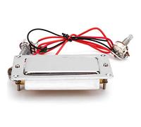 Generic Pastilla de Doble Bobina para Guitarra Eléctrica de Metal Duradero con Arnés Precableado, Mini Potes A500K B500K, Plateado