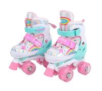 Generic Patines de Ruedas para Niños, Patines de Ruedas Ajustables con Luz, Antideslizantes, Doble, Cuádruples para Niños y Niñas Principiantes (S)