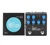 Generic Pedal de Efectos 5 DI Box con Preamplificador de bajo Eléctrico, Pedal de Efectos de Compresión de Metal con Salida XLR para Bajista Guitarra Eléctrica bajo Distorsión