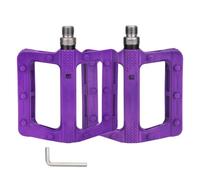 Generic Pedales de Bicicleta Pedales de Bicicleta de Montaña de Plataforma Plana de Nailon 111 Mm de Ancho 360 G con Eje de Acero Rodamientos DU Agarre Antideslizante para Bicicletas Plegables