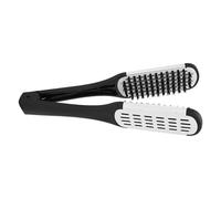 Generic Peine con Abrazadera en Forma de V Elegante para Alisar el Cabello para Alisar y Prevenir Enredos, Herramienta Diaria para el Cuidado del Cabello para Uso Familiar, Material ABS, Negro+blanco