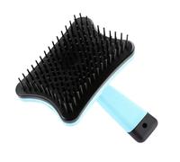 Generic Peine de Aseo para Mascotas, Partículas de Masaje Duraderas y Seguras para Perros y Gatos, Elimina el Pelo Suelto, Cepillo Autolimpiante para Mascotas para Pasar un Rato Agradable (BLUE)