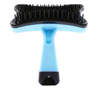 Generic Peine de Aseo para Mascotas, Partículas de Masaje Duraderas y Seguras para Perros y Gatos, Elimina el Pelo Suelto, Cepillo Autolimpiante para Mascotas para Pasar un Rato Agradable (BLUE)