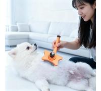 Generic Peine de Aseo para Mascotas, Partículas de Masaje Duraderas y Seguras para Perros y Gatos, Elimina el Pelo Suelto, Cepillo Autolimpiante para Mascotas para Pasar un Rato Agradable (ORANGE)