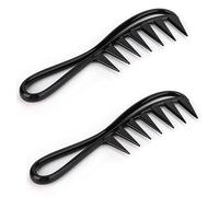 Generic Peine de Dientes Anchos Profesional, Herramienta de Peluquería, Peine para Peinar el Cabello con Dientes Lisos, 2 uds.