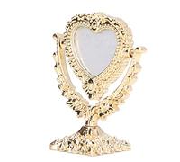 Generic Peine de Espejo en Miniatura para Casa de Muñecas, Modelo Decorativo Exquisito y Realista para Jardines en Miniatura, Ligero (corazón de Oro)