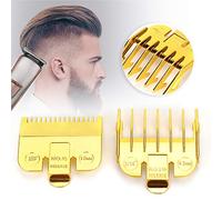 Generic "Peine de Límite de Cortadora de cabello" Diseño Profesional Duradero de ángulo Redondo para un Corte Preciso en Húmedo y en Seco, Doble Uso de 1,5 Mm/0,06 Pulgadas, 4,5 Mm/0,18 Pulgadas,