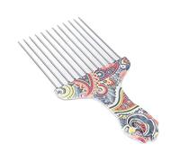 Generic Peine Ergonómico para Pelo Afro, Dientes de Acero Resistentes a la Oxidación, para Peinados Rizados, de ABS, 1 Púa para el Cabello (Cintura flor K4)