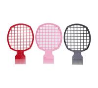 Generic Peine Giratorio de Peluquería de Doble Cara, Herramienta de Peinado de Raqueta 3 uds