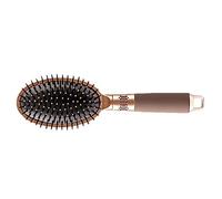 Generic Peine Ovalado para Cabello Rizado con Diseño de Masaje con Cojín de Aire para Estilo Salón, Color Café, 1 Pieza