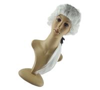 Generic Peluca de Abogado Peluca Elegante de Juez de Mascarada para Juicios Judiciales Profesionales Uso Cómodo 60 Cm de Longitud