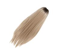 Generic Peluca de Encaje Frontal Recta Rubia de Moda Pelo de Fibra Resistente Al Calor 70 Cm MQF288 1 para la Vida Diaria, Juegos de Roles