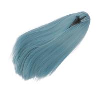 Generic Peluca de Muñeca con Flequillo Recto con Cuero Cabelludo Suave de Imitación, Adecuada para Muñecas de 1/4 de Circunferencia de Cabeza de 18,5 a 21 Cm (Gris claro azul)