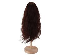 Generic Peluca de Muñeca de Pelo Largo y Rizado, Brillo de Seda de Alta Temperatura, 1/4, Hermosa Muñeca Articulada Coleccionable (Marron oscuro)
