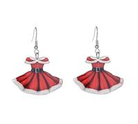 Generic Pendientes de copa de vino de Navidad, joyería acrílica, para vestido de Navidad, para mujer, fiesta de vacaciones, Size Approx. 1.49x2.04inch3.8x5.2cm, Acrílico