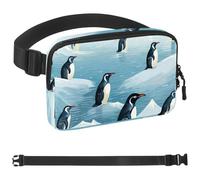 Generic Penguins on Iceberg-1503 - Riñonera de estilo unisex: riñoneras de moda, bolsas cruzadas deportivas delgadas a la moda para correr, senderismo, senderismo, mujer, hombre, multicolor, 1.5 x 9.0