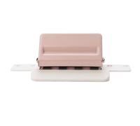 Generic Perforadora de 4 Agujeros con Diseño de Setas, Perforadora de Papel Compacta para Suministros Escolares de Oficina, 12x7x7cm, Portátil, 3 Hojas (PINK)