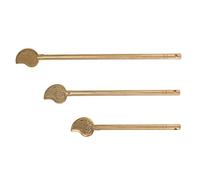 Generic Pestillo de Llave de Gabinete de Latón en Forma de Hoja para Muebles del Hogar, Pasador de Bloqueo Chino Retro para Puertas de Cajones Chinos, 3 uds.