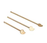 Generic Pestillo de Llave de Gabinete de Latón en Forma de Hoja, Pasador de Bloqueo Chino Vintage para Muebles del Hogar, Perno de Pestillo Chino de 3 Piezas para Puertas de Cajones Chinos