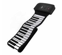 Generic Piano Enrollable, Teclado Eléctrico Portátil de 88 Teclas para Amantes de la Música, Piano Enrollable Manual Recargable para Viajeros, Color Negro (88 teclas Inglés)