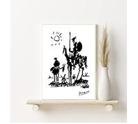 Generic Picasso Drawn Lines Drawing Poster Prints 2 (impresión de Picasso Don Quijote, 297 x 420 mm)