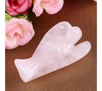 Generic Piedra Decorativa de ángel de Cuarzo Rosa Hecha a Mano para el Hogar y la Oficina