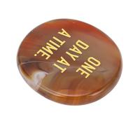 Generic Piedra del Pulgar, Ansiety Stone Inspira Mentalidad Positiva Portátil para la Vida Diaria (Ágata roja)