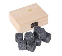 Generic Piedras Enfriadoras de Whisky, Rocas de Carámbano Frescas Naturales para el Hogar, Bar, Enfriador de Bebidas, Set de Regalo para Amantes de la Cerveza (sésamo gris)