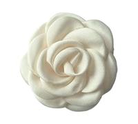 Generic Pin de camelia, blanco, para mujer y hombre, broche de solapa, Metal