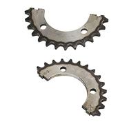 Generic Piñón Dividido de 28 Dientes 420, Piñón de Acero Duradero para Scooters, Bicicletas, Vehículos Todo Terreno, Motocicletas, Paquete de 2