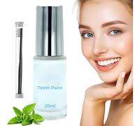 Generic Pintura de dientes, pintura natural para blanquear los dientes, blanqueamiento dental instantáneo, esmalte dental portátil, blanco tenso, 20 ml (1)