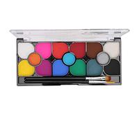 Generic Pintura Facial y Corporal, Pigmento Soluble en Agua, Herramienta Cosmética de Bricolaje, Color Uniforme Brillante para un Aspecto de Maquillaje Exquisito, 15 Colores para Kit de Pintura