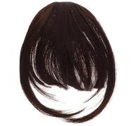 Generic Pinza de Flequillo Falso de Fibra Química Extensión de Cabello Natural con Clip Versátil para Mujeres Tipo de Rostros Fácil de Usar para Uso Diario y Eventos