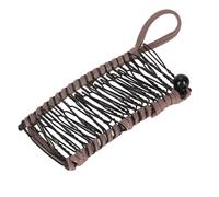 Generic Pinzas para el Cabello Tipo Plátano, Cómoda Herramienta de Peine de Alambre, Modernas, Fáciles de Usar, Elásticas para Cabello Rizado Ondulado Grueso para Mujeres (GREY)