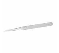 Generic Pinzas para Injerto de Pestañas, Herramienta Antialérgica de Acero Inoxidable para Profesionales y Entusiastas del Arte de las Uñas (Pinza recta plateada LD-03)