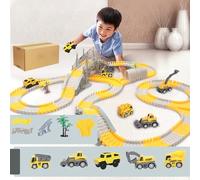 Generic Pistas de Carreras de Construcción Eléctrica para Niños, Tema Emocionante con Varios Vehículos, Mejoran el Sentido de Logro de los Niños, Material Plástico (ETC343)