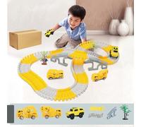 Generic Pistas de Carreras de Construcción Eléctrica para Niños, Tema Emocionante con Varios Vehículos, Mejoran el Sentido de Logro de los Niños, Material Plástico (ETC146)