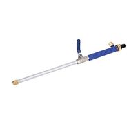 Generic Pistola de Agua de Aleación de Aluminio de Alta Presión para un Potente Spray de Limpieza, Distancia de Pulverización de 15 M, para el Jardín de la Ventana del Coche, Azul/plata, 18,3 Pulgadas