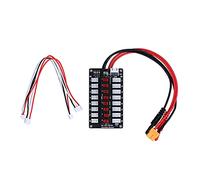 Generic Placa de Carga LiPo con Placa de Conexión Paralela para Carga Rápida de 8 Baterías a la Vez, Adecuada para IMAX B6 B6AC, Material ABS Duradero, Incluye Cables 2s y 3s