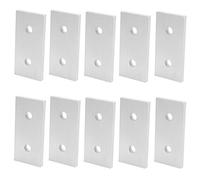 Generic Placa de Conexión de Refuerzo de Aluminio para Flexibilidad y Comodidad, Placa de Unión de 2 Orificios de 10 Piezas para Juntas Verticales, para Trabajadores de Estructuras de Marco de (4040)