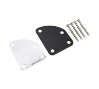 Generic Placa de Cuello Curvo para Guitarra, Tablero de Refuerzo de Junta para Guitarras Eléctricas, Bajos, Plástico de Hierro Duradero y Estable, Color Cr, 1 Pieza