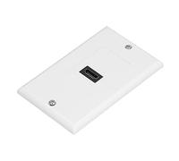 Generic Placa de Pared de Interfaz Multimedia de Alta Definición de Paso de Alta Velocidad 4K, Fácil Uso para Cine en Casa, ABS Blanco, Placa de Pared de un Cepillo de 2,8 X 4,5 Pulgadas, Montaje en
