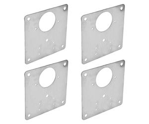 Generic Placa de Reparación de Bisagra de Puerta de Gabinete, Soporte de Reparación de Acero Inoxidable Duradero para Cocina Casera, 4 Piezas para Muebles de Madera