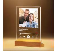Generic Placa Spotify Personalizada - Diseño con Código Escaneable de Canción,Lampara Personalizada con Foto, Regalo de Cumpleaños Original, Regalos Pareja, Aniversario, San Valentí