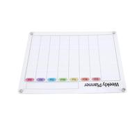 Generic Planificador Semanal Magnético Acrílico, Tablero de Planificación Premium Colorido para el Hogar, Espacio para Comidas y Notas, Fácil de Limpiar, para Refrigerador de Cocina Familiar