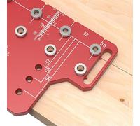 Generic Plantilla de Bisagra con Pasador de Estante Herramienta de Carpintería Eficiente para Instalación de Gabinetes con Brocas de Acero y Collar de Tope Plantilla de Bisagra de Pasador de Estante