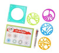 Generic Plantilla de Dibujo de Regla Geométrica de Plástico, Juguete Artístico en Espiral con Bolígrafo Colorido para la Creatividad de los Niños