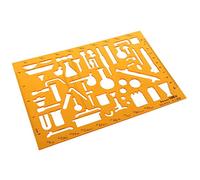 Generic Plantillas de Dibujo para Herramientas de Ingeniería, Química Escolar Y Ciencias, de Tamaños Y Formas Variadas, 209x141 mm
