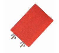 Generic Plataforma de Madera con Soporte para Percha para Pájaros, Juguete No Tóxico para Pulir Uñas para Jaula de Loros, Rojo, Amarillo, 9x13cm (Tornillo Lateral Corto Rojo)