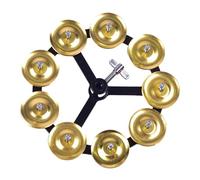 Generic Platillos de Tambor Hi Hat Pandereta Instrumento de Percusión de Acero Inoxidable Instrumentos de Percusión para Conjunto de Conciertos, Oro único